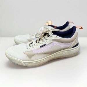 Vans UltraRange Sneakers Men’s 7.5 / Women’s 9 Cream/White with Navy & Peach